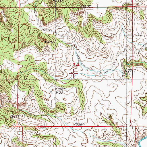 Topographic Map of Red Rock Two Mine, WY
