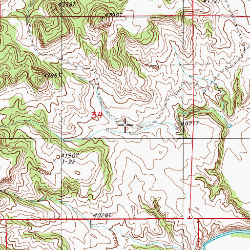 Topographic Map of Red Rock One Mine, WY