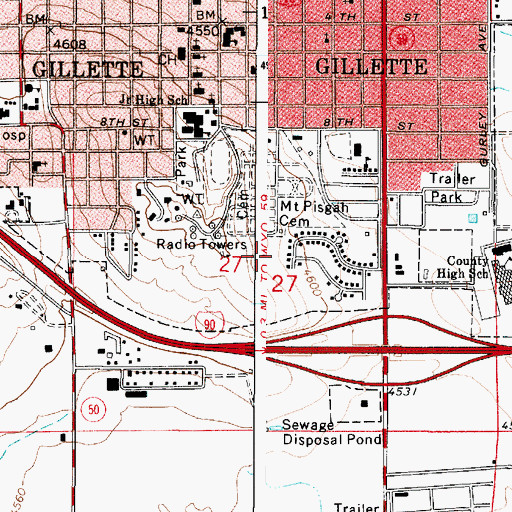 Topographic Map of Shepherd Pit, WY