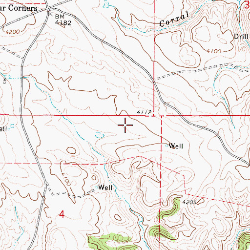 Topographic Map of Harris Pit, WY