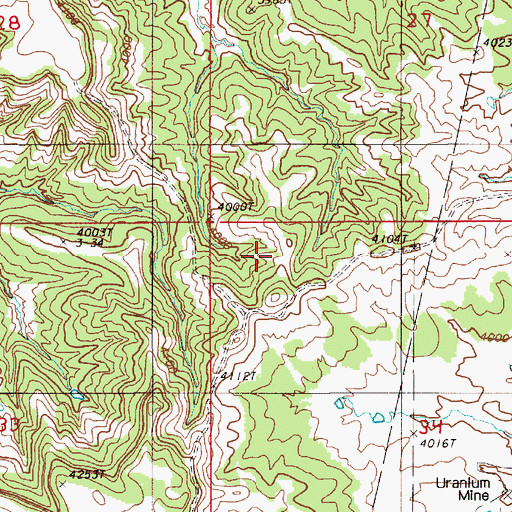 Topographic Map of Ackerman Mine, WY