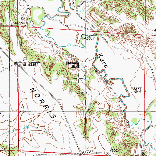 Topographic Map of Gose Ranch Property Mine, WY