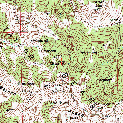 Topographic Map of Lytle Five Claim, WY