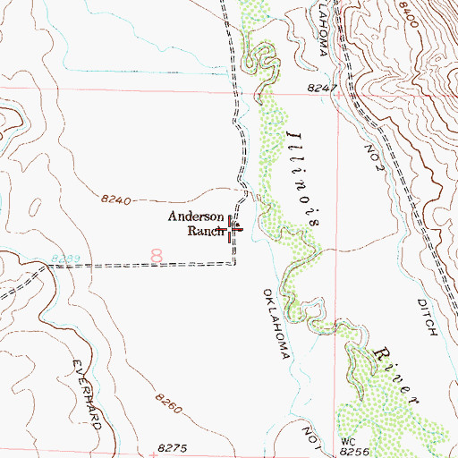 Topographic Map of Anderson Ranch, CO