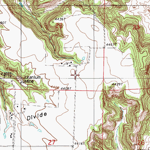Topographic Map of Manke Lease Mine, WY
