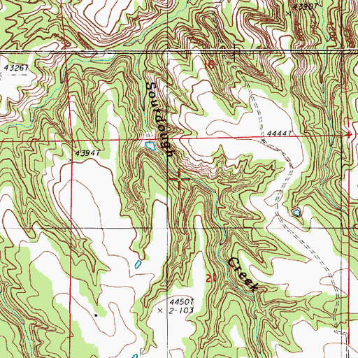 Topographic Map of Saddle Group Mine, WY