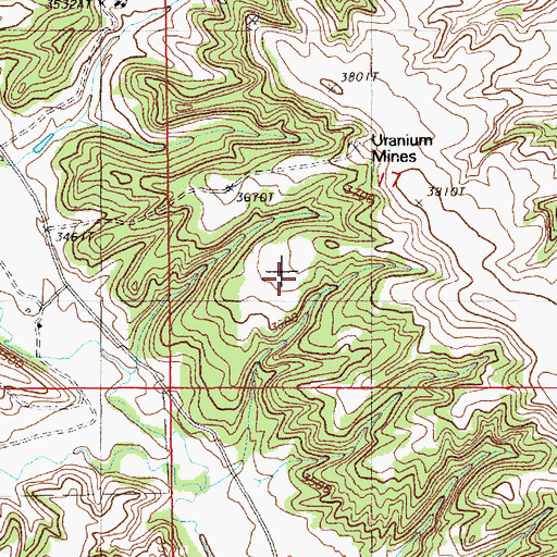 Topographic Map of A A Sisson Mine, WY