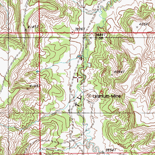 Topographic Map of Storm Mine, WY