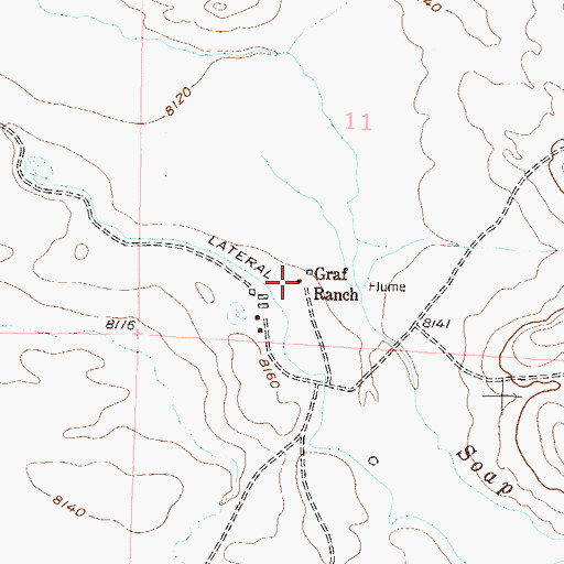Topographic Map of Graf Ranch, CO
