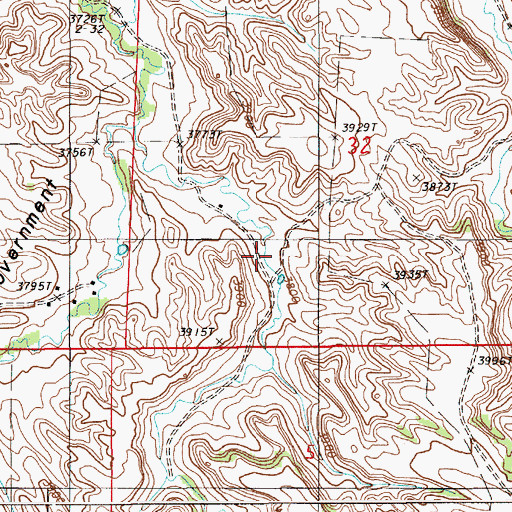 Topographic Map of Virginia Sixteen Mine, WY