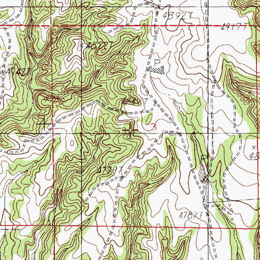 Topographic Map of Farley Number One Mine, WY