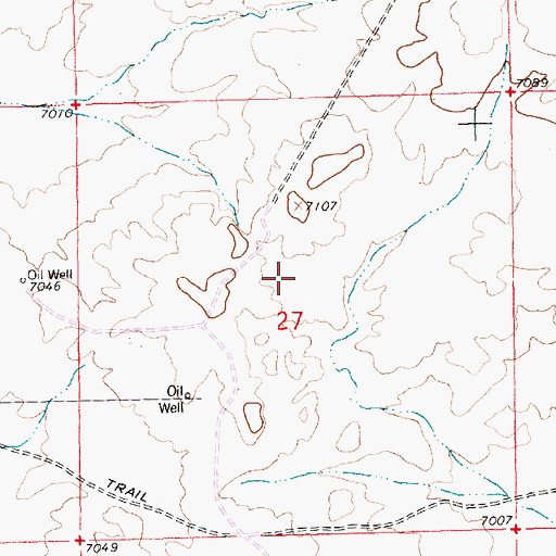 Topographic Map of Sandy Cal Number Two Mine, WY