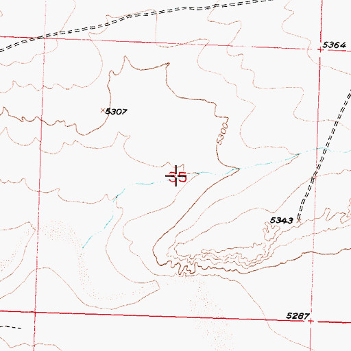 Topographic Map of Muskrat Creek Mine, WY