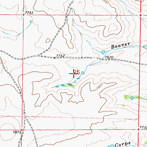 Topographic Map of Top Hand Group Mine, WY