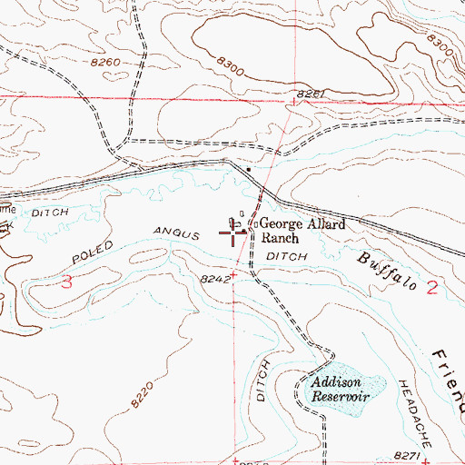 Topographic Map of George Allard Ranch, CO