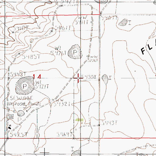 Topographic Map of North Morton Mine, WY
