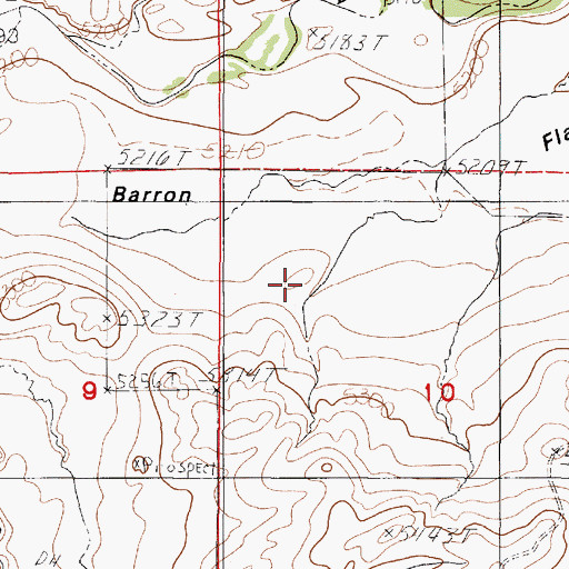 Topographic Map of Humac Company Mine, WY