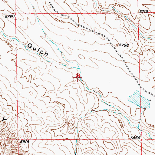 Topographic Map of Brewer Pit, WY