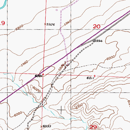 Topographic Map of Independence Deposits, WY