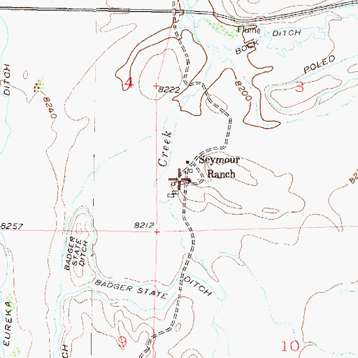 Topographic Map of Seymour Ranch, CO