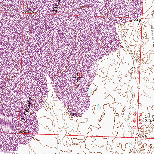 Topographic Map of School Section Mine, WY