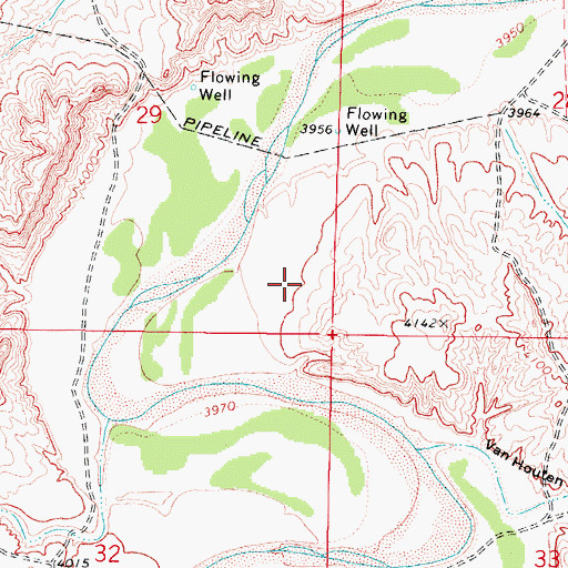 Topographic Map of Marton Powder River Pit, WY