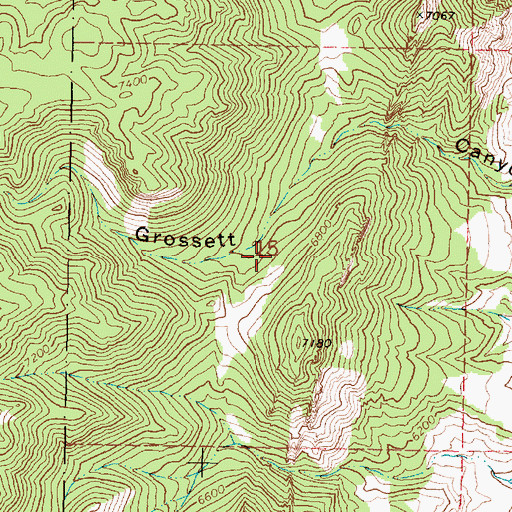 Topographic Map of Roe Brothers Group Mine, WY