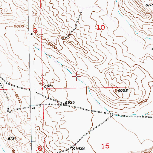 Topographic Map of Wind River Mountain Front Number Three Mine, WY