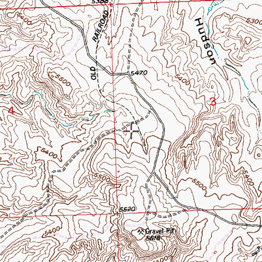 Topographic Map of George Mine, WY