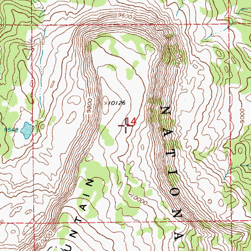 Topographic Map of Lava Mountain Number One Mine, WY