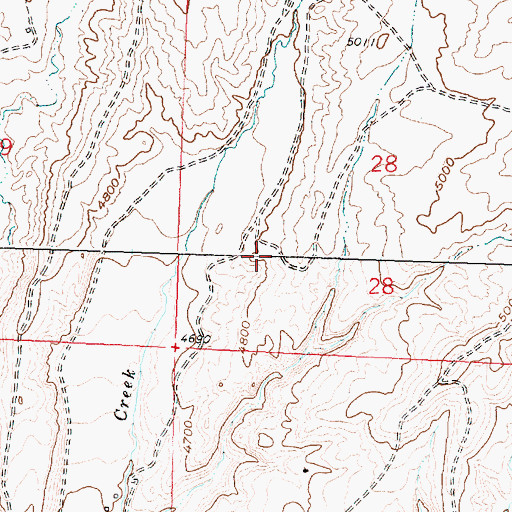 Topographic Map of Porter Gulch Area Mine, WY