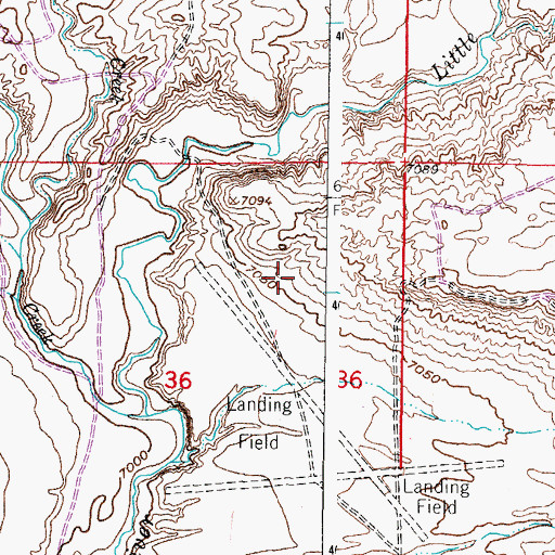 Topographic Map of Medicine Bow Rim Mine, WY