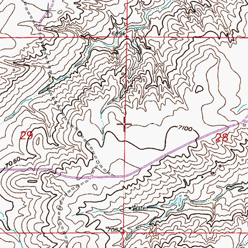 Topographic Map of Shirley Basin Mine, WY
