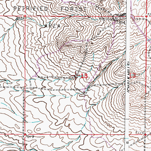 Topographic Map of Little Buck Claims, WY