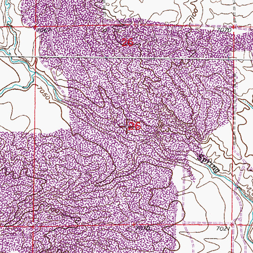 Topographic Map of Mall Lease Mine, WY