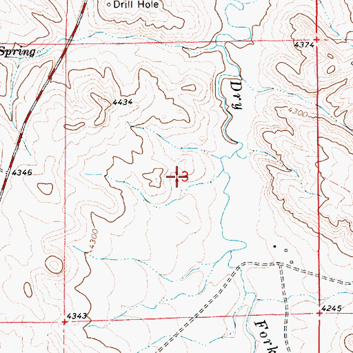 Topographic Map of Rawhide Mine, WY