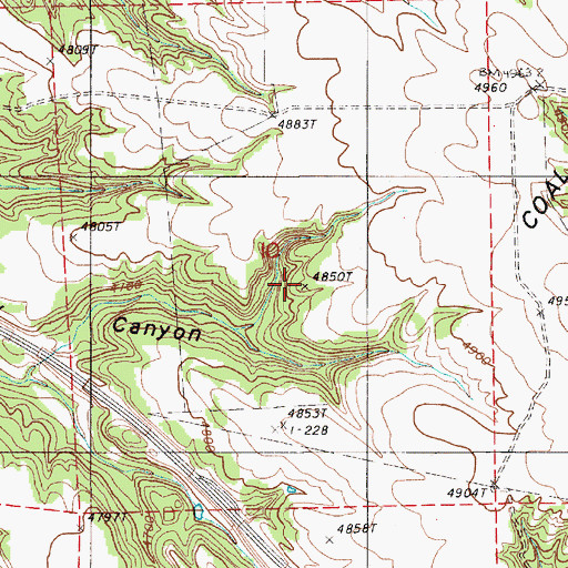Topographic Map of Pyles and Olson Mine, WY