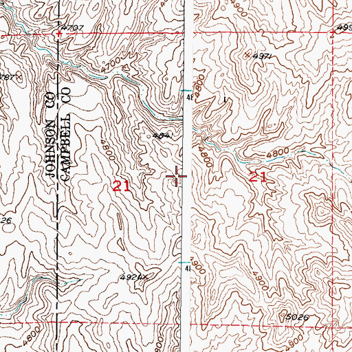 Topographic Map of Christensen Lease Mine, WY