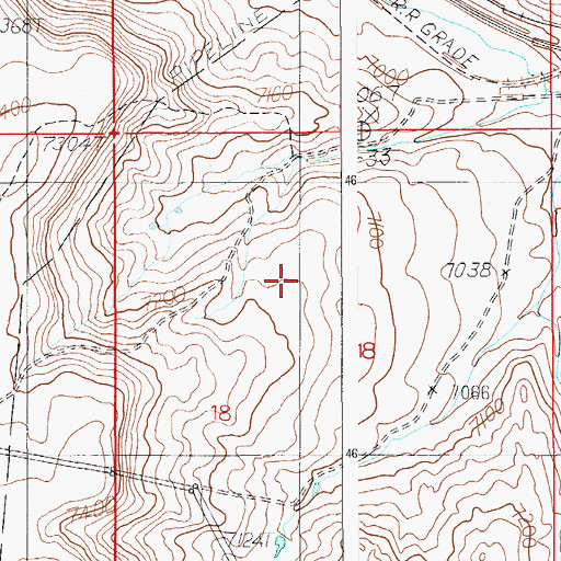 Topographic Map of Twin Creek Mine, WY