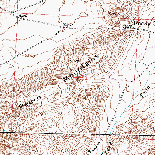 Topographic Map of Beckey Lode, WY