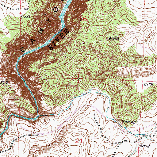 Topographic Map of Platte Canyon Mine, WY