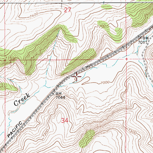 Topographic Map of Spring Valley Mine, WY