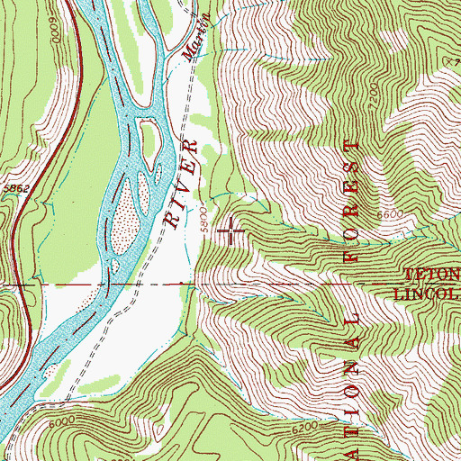 Topographic Map of Davis Claim, WY