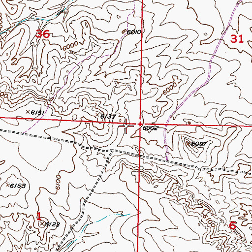 Topographic Map of Poison Spider Mine, WY