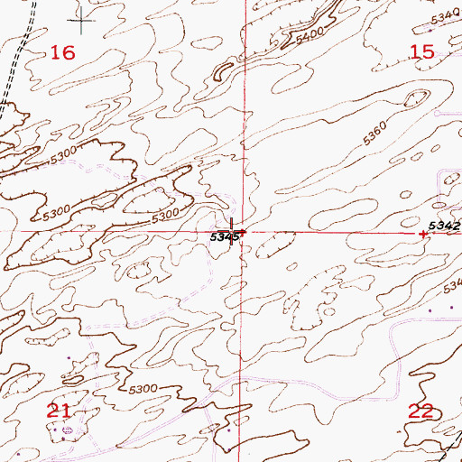 Topographic Map of Pratt Mine, WY