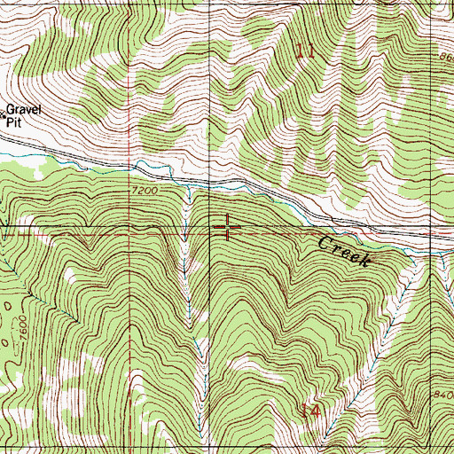 Topographic Map of Sheep Creek Canyon Mine, WY