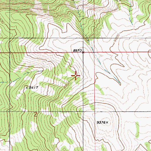 Topographic Map of Alpine Mine, WY