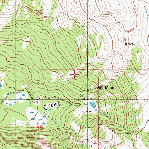 Topographic Map of Deadman Gulch Mine, WY