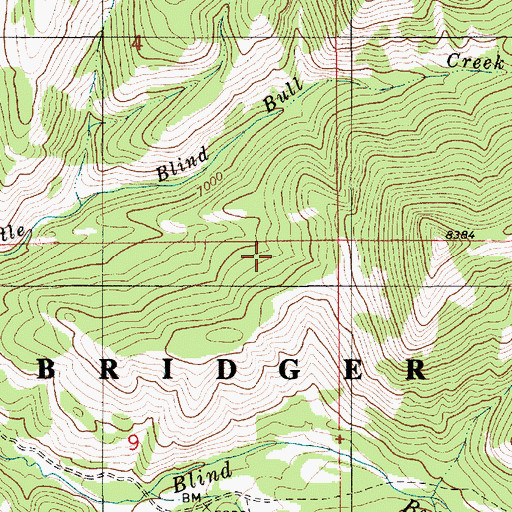 Topographic Map of West Mine, WY