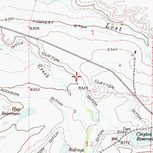 Topographic Map of Clifton Ditch, CO